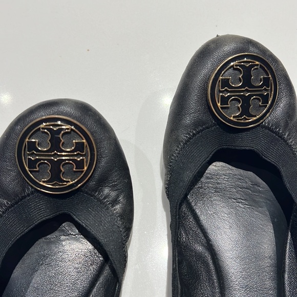 Tory Burch Black Caroline Ballet Flats - Picture 2 of 4